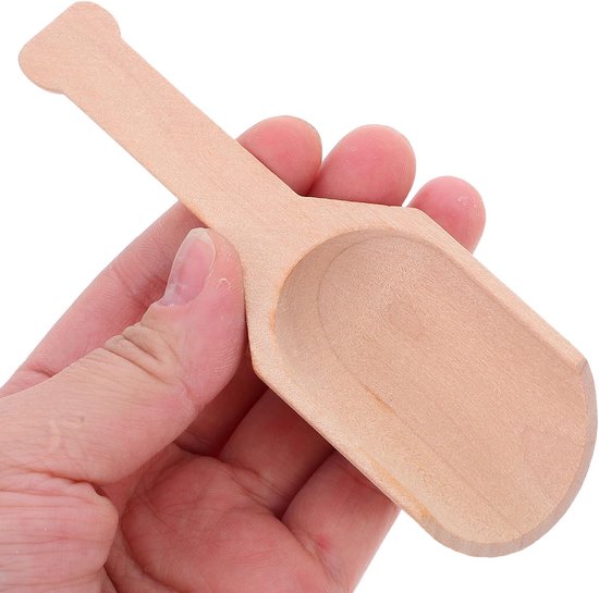 8 Stuks Delige Mini Houten Lepels met Ronde Platte Handgrepen Natuurlijke Theelepels Kruidenlepels voor Suiker Zout Koffie Kruiden Lichtgewicht Krasvrij voor Keuken Badkamer — afbeelding 5