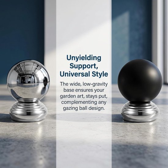 3 Stuks Roestvrijstalen Gazing Globe Stand Weerbestendige Tuinbol Houder met Brede Basis Stabiele Sferische Ornamentenstandaard voor Buiten Tuin Patio Balkon — afbeelding 4