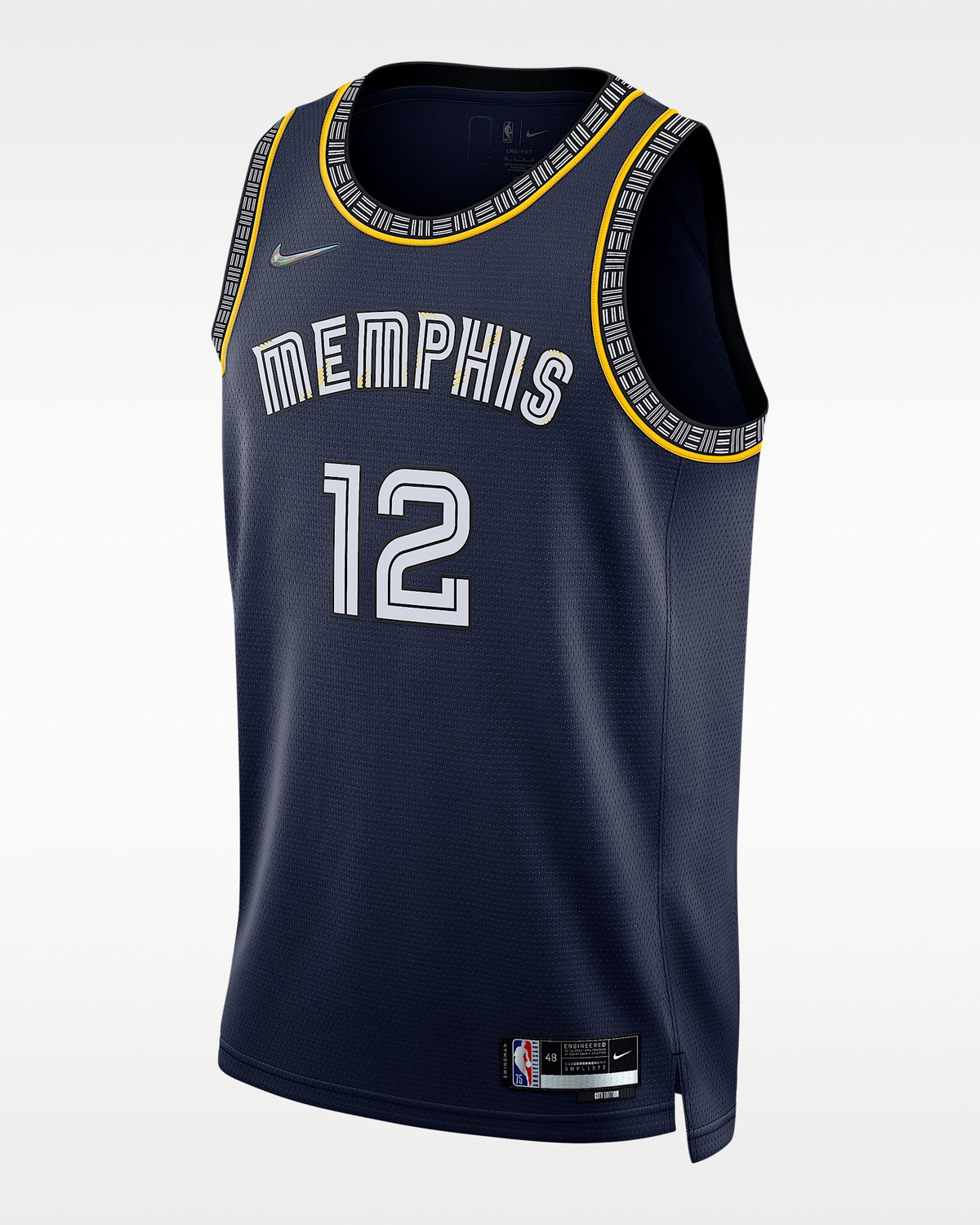 Nike Memphis Grizzlies City Edition 2021/22 Swingman Basketbalshirt – College Donkerblauw Memphis Grizzlies Basketbal Heren Basketbalshirt voor Mannen