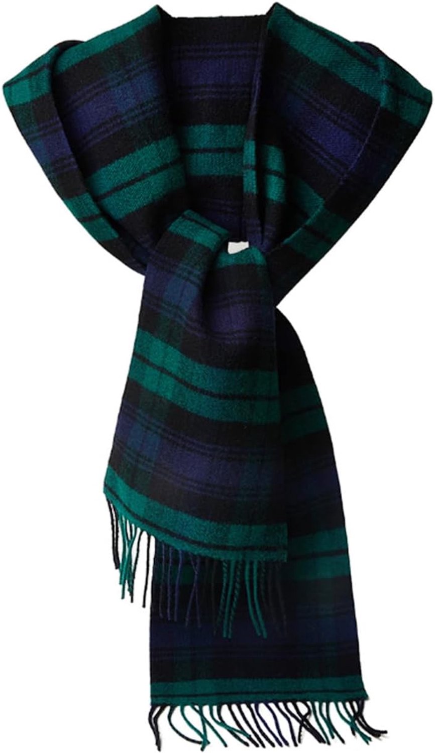 Damessjaal, wollen sjaal voor dames, traditionele tartan clan sjaal, halsdoek, foulard met franjes, zachte Scottish Clan Tartan Scarf, perfect voor heren en dames