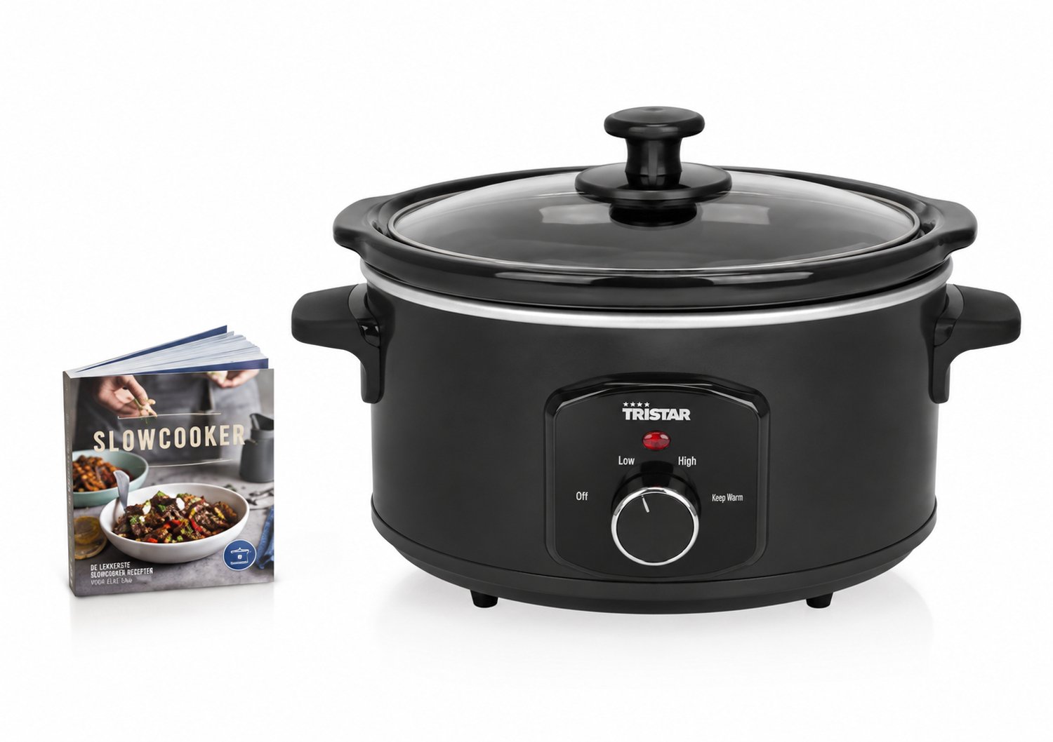 Tristar Slowcooker Pakket - Slowcooker 3,5L - 180W - Keramische Binnenpan - Inclusief Receptenboek