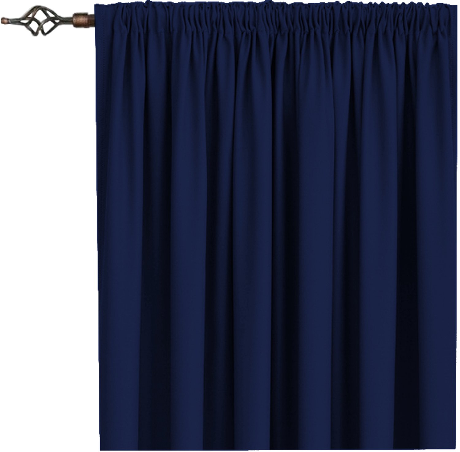 Panama Gordijn 145x250cm - Matblauw, Verduisterend (50%)