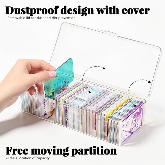 2 stuks indexkaartenbox, A8 met stickers, 24,8 x 10 x 7,5 cm — afbeelding 2