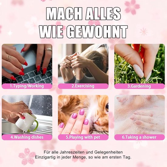 24 stuks korte kunstnagels om op te plakken, vierkant, Franse vorm, om op te plakken, kort, kunstnagels met nagellijm, volledige dekking, nageltips voor manicure, doe-het-zelf, wit, Frans — afbeelding 3