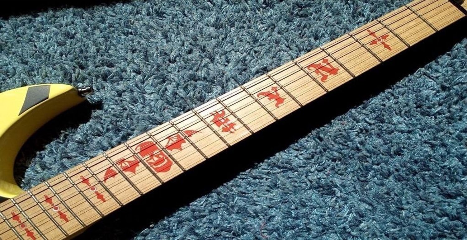 Fret Markers Synyster Sticker Inlays Vinyl From Guitars & Bass (rood)