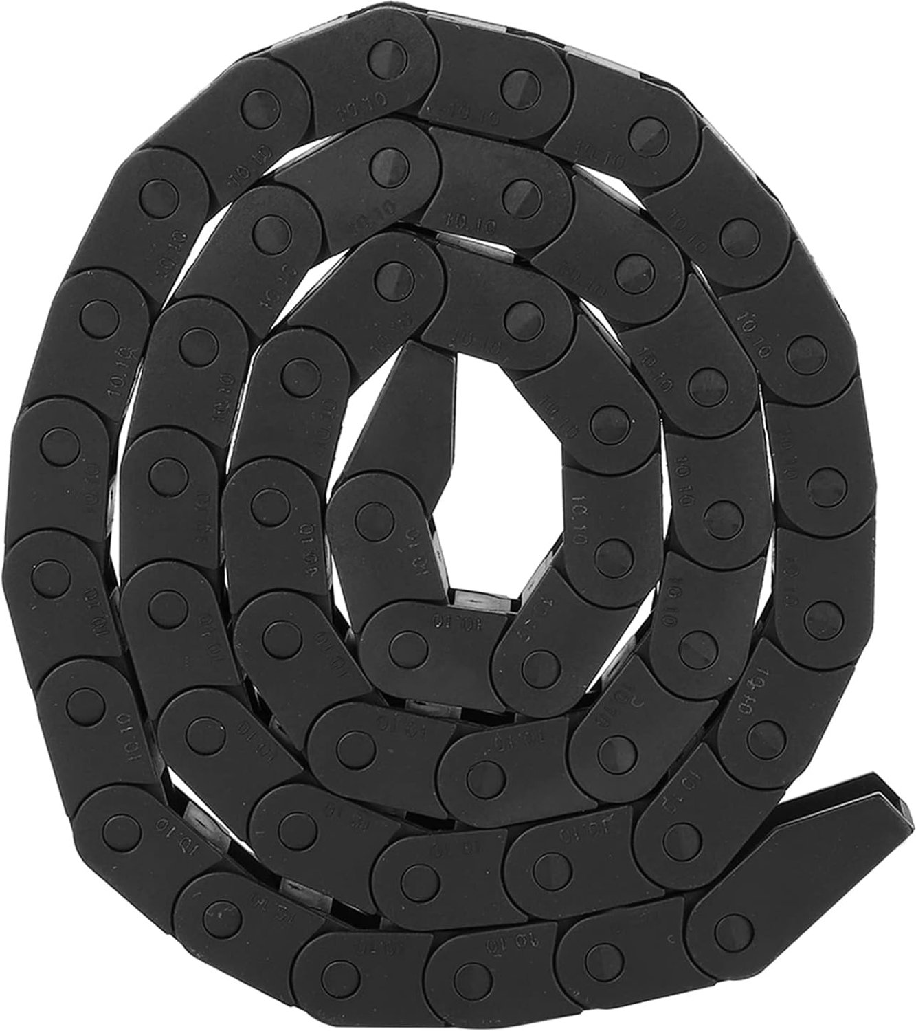 1 meter R18 zwarte nylon kabel sleepketting draaddrager voor 10x10 mm bedrading compatibel met 3D-printer en CNC-machine - slijtvaste en hittebestendige constructie