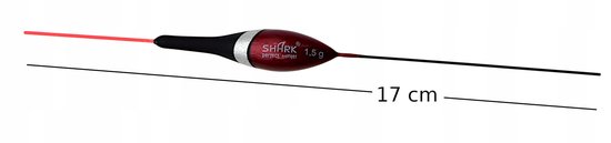 Shark Balsa Dobber 1.5g / 17cm - Hoge Kwaliteit Vissersdobber — afbeelding 4