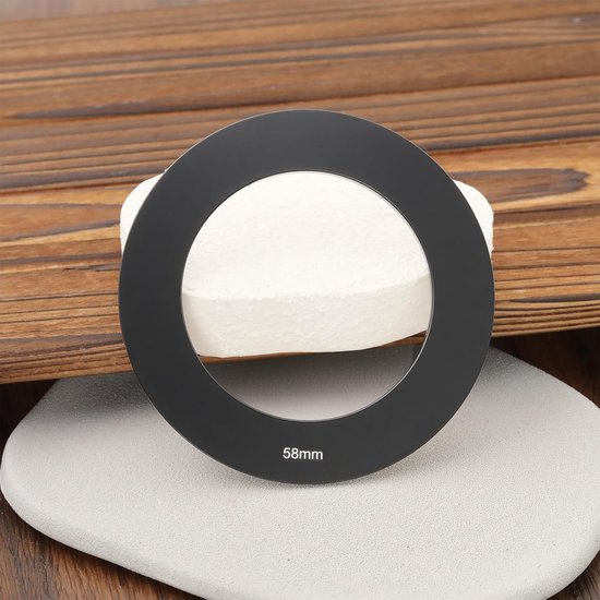 2 stuks filterhouder adapterring 58 mm compatibel met Cokin P-serie, zwart — afbeelding 2