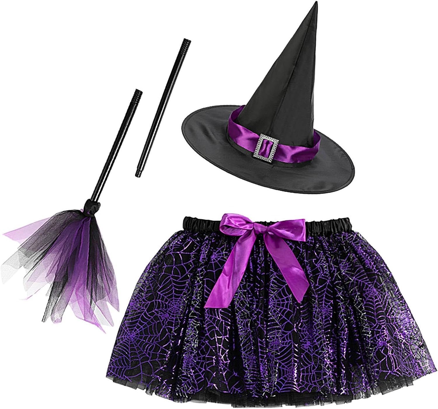 Heksenkostuum voor meisjes, tutu-rok, Halloween-outfit