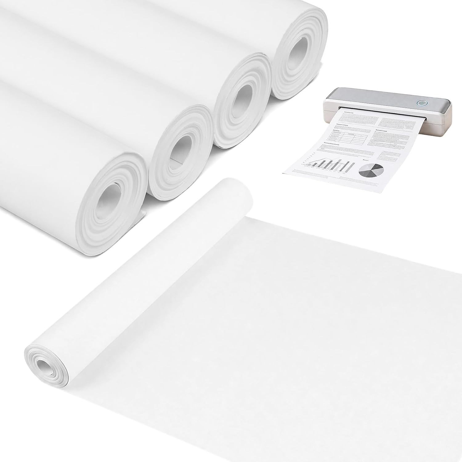 A4 Thermisch Printerpapier - 4 Rollen, 210mm x 30mm, Geschikt voor Thermische Printers, Hoge Kwaliteit en Duurzaam