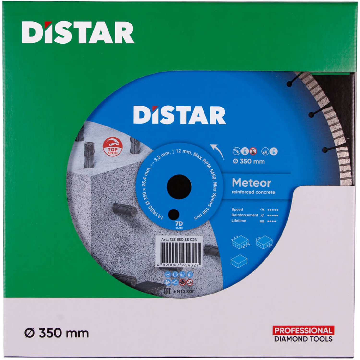DISTAR Meteor 350 mm Diamantzaagblad – Professioneel voor Zwaar Gewapend Beton – 1A1RSS C3W