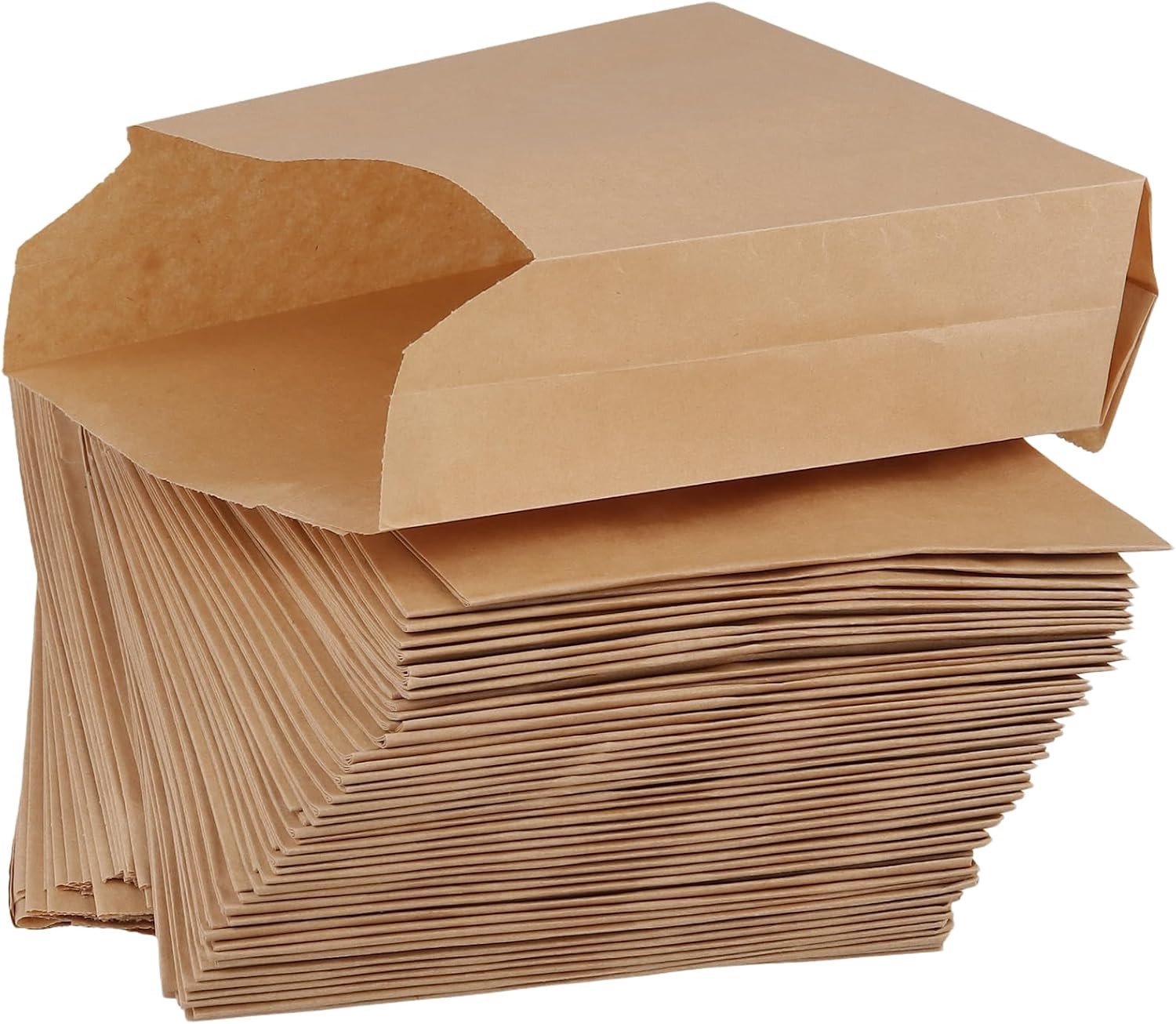 Kraft papieren zakken voor voedsel, 300 stuks, 11 x 4 x 16 cm, ideaal voor brood en snacks