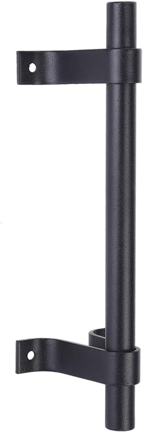 Vintage Zwarte Schuur Schuifdeurgreep voor Kast Kast Garage Meubelbeslag, Stevig Koolstofstaal 7,9" Lang Geschikt voor Houten Deuren Interieur Exterieur — afbeelding 5