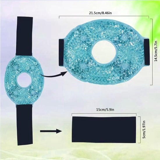 2 stuks gel-knie-koelpads met magische riemen, herbruikbare koelmanchet, koelkussen, koud, warm, kompressen voor kniepijn, gewrichtspijn, letsel, kneuzingen, blauw — afbeelding 3