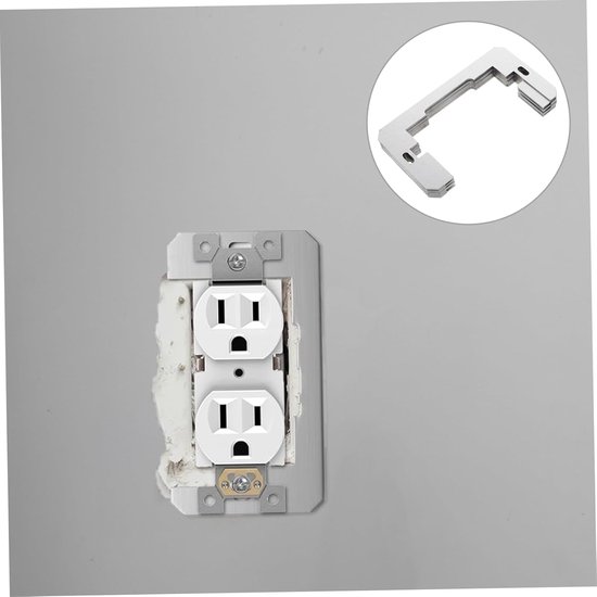10stuks Wandplaat Spacer Verstelbare Metalen Uitlijnplaten Voor Elektrische Stopcontacten Voor Wandbevestiging Stabiliteit Drukke Ruimtes — afbeelding 4
