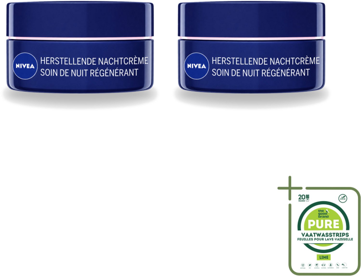 2 x NIVEA - Nachtcrème - Essentials +24U Voedend - Voor gevoelige & droge huid - Met Sheaboter & Amandelolie - 50 ml - Grootverpakking - Vaatwasstrips - Nachtcrème - Voedende Crème - Huidverzorging - Droge Huid - Gevoelige Huid