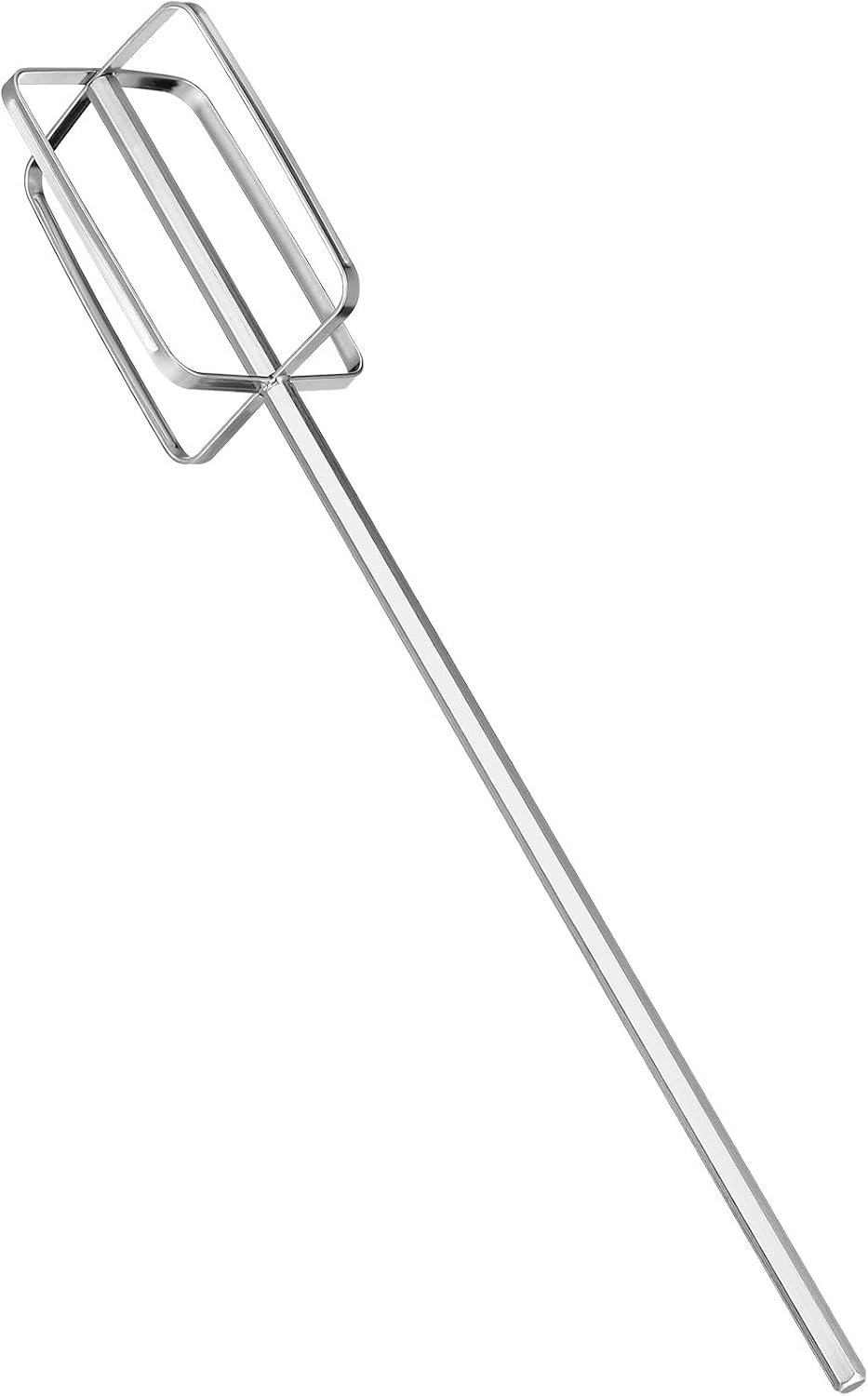 Hemobllo 40 cm lange vleesroerstaaf van roestvrij staal, handmatige vleesbezem voor het mengen van hotpot-sauzen, handmixer met 4 messen voor de keuken