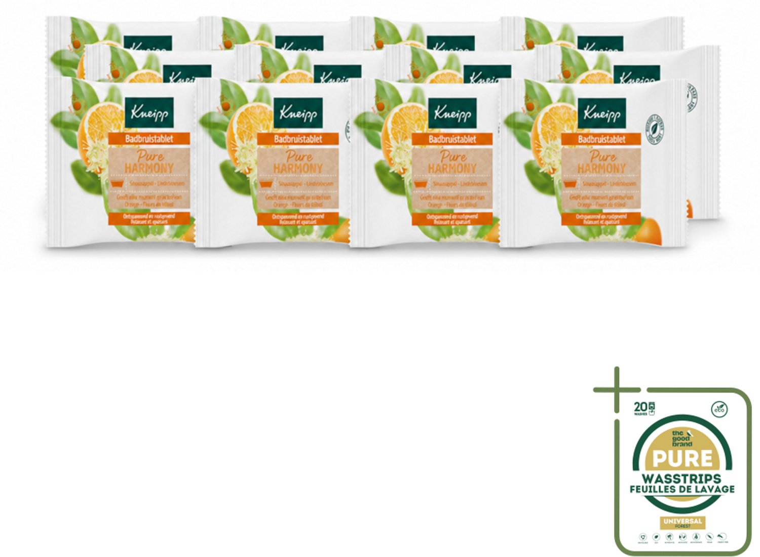 12 x Kneipp - Badbruistablet - Oranje lindebloesem - Wasstrips - Badbruistablet - Ontspanning - Harmonie - Balans - Natuurlijke Badproducten