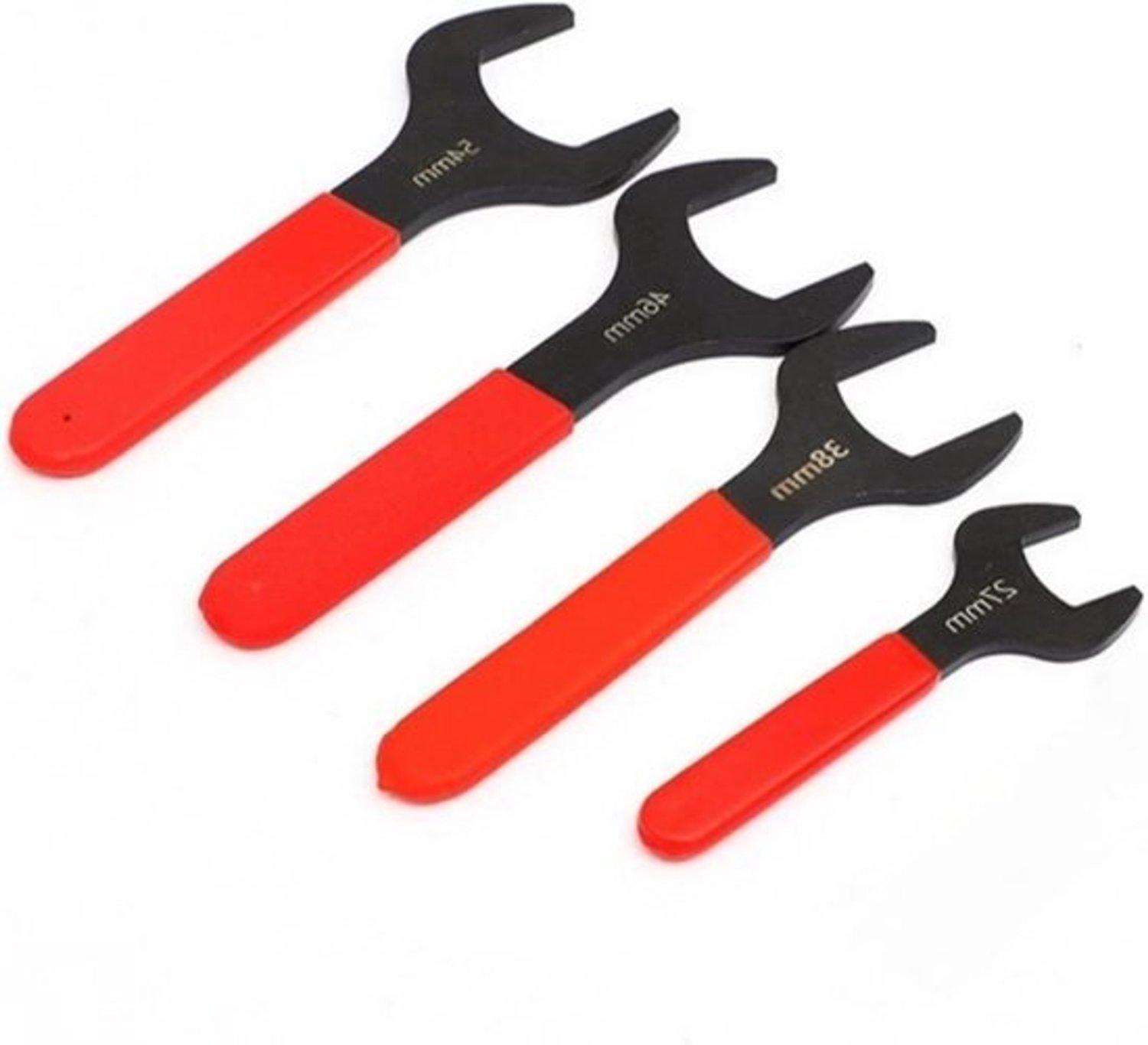 Enkele steeksleutel - Platte kop spanner - Autoreparatie - U-vormig bekontwerp - 32-60 mm - Zwart