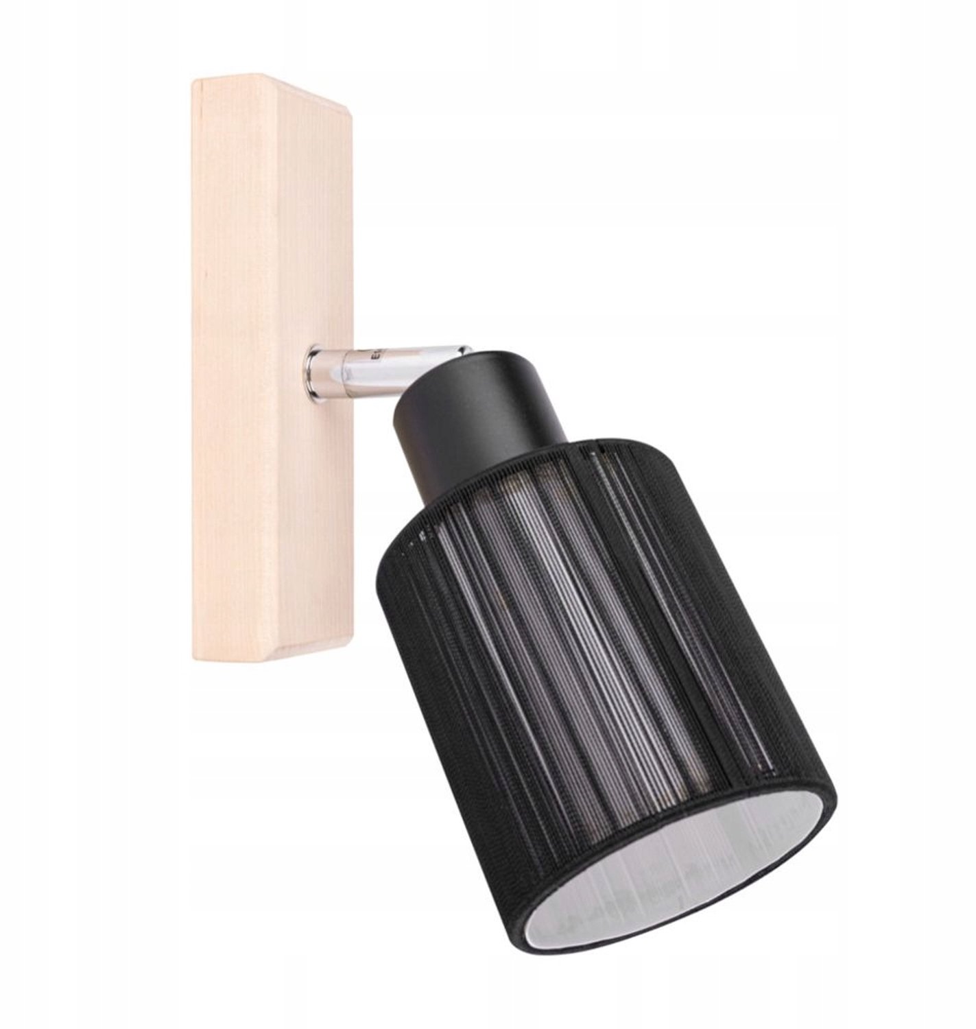 Merkloze Wandlamp Plafond met Hout en Verstelbaar Spotlicht