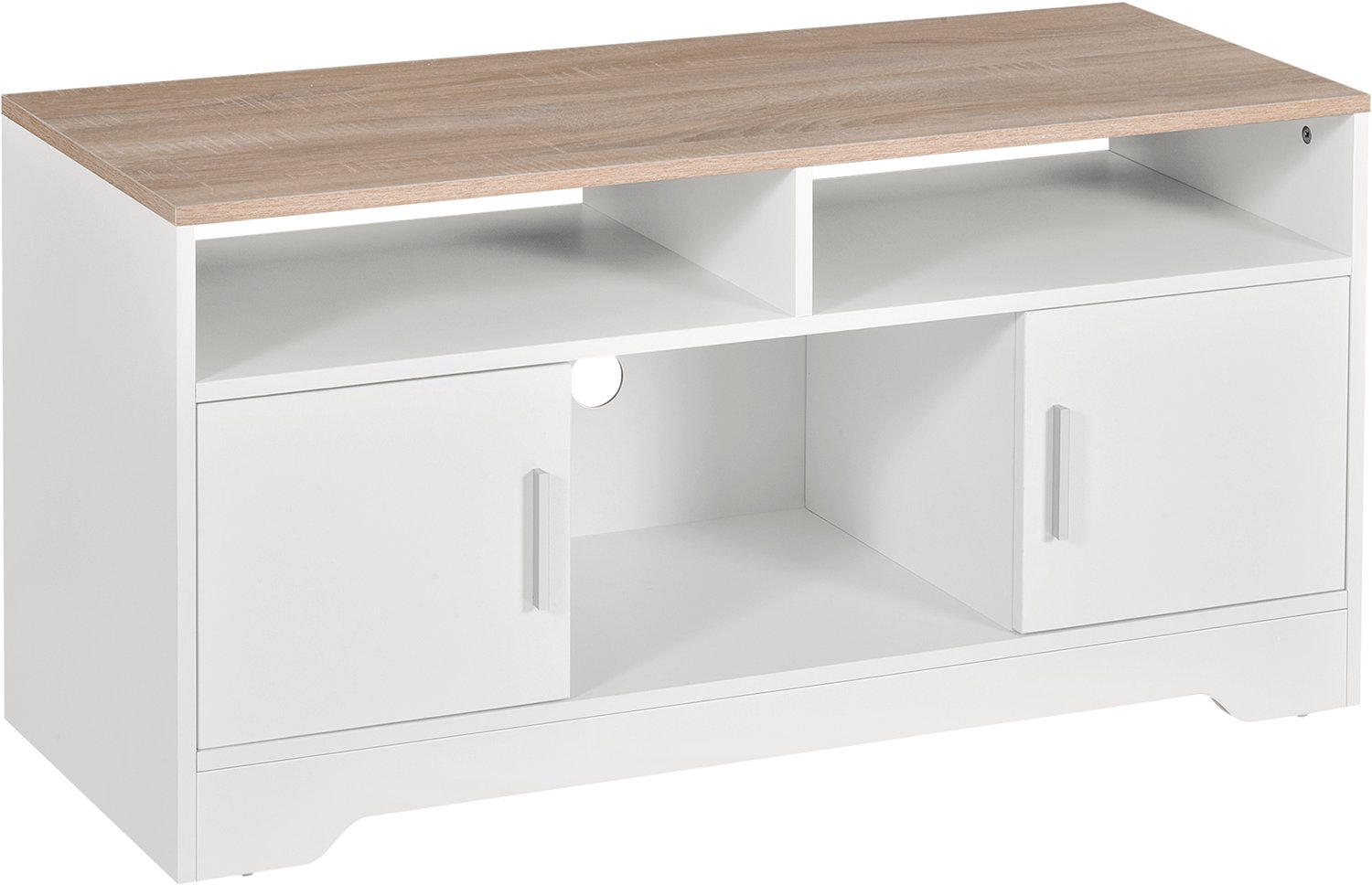 HOMCOM TV-standaard - Hout - 105x40x52cm - Wit