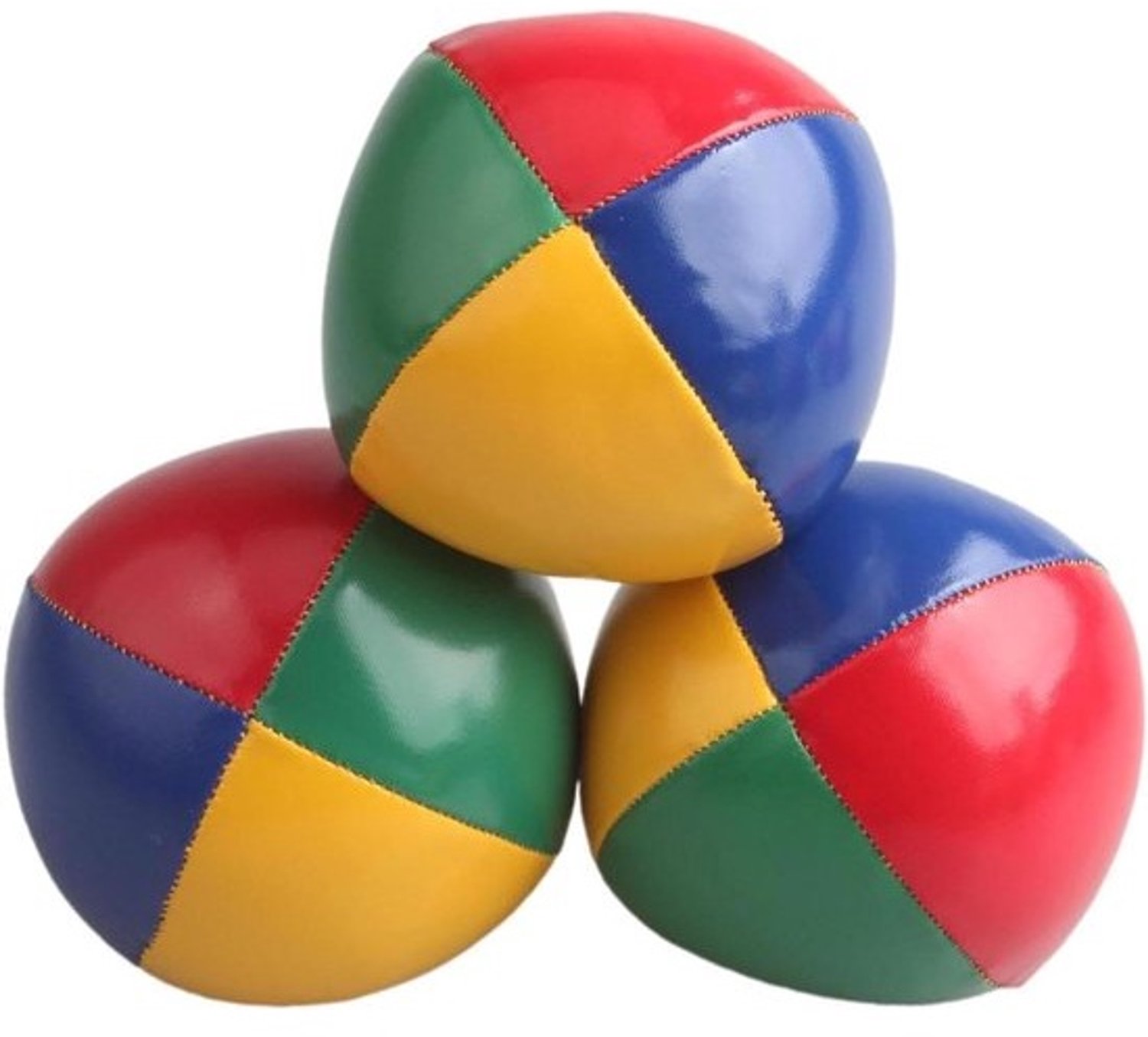 Jongleerballenset - Trainingsballen - Behendigheid oefenen - Zacht PU-materiaal - 6.3 cm diameter - Felgekleurd