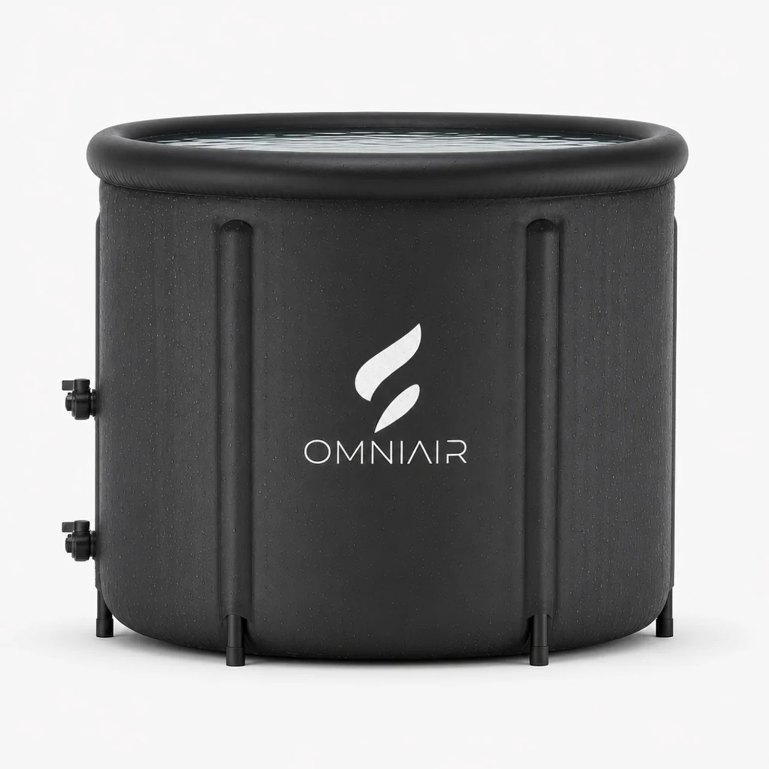 OMNIAIR Round Original - IJsbad - Opblaasbaar - Opvouwbaar - Zwart