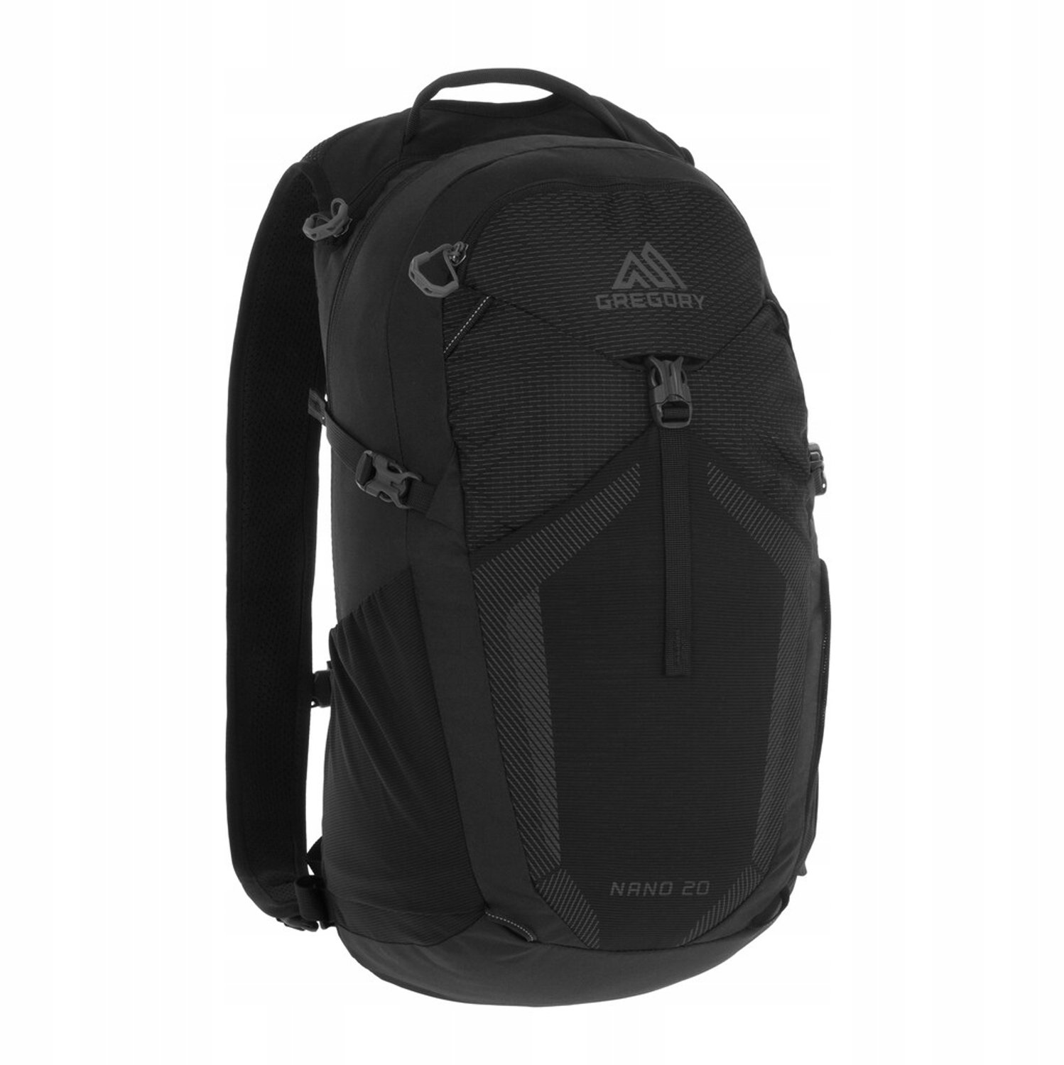 Gregory Nano Plus 20L Rugzak - Zwart, Duurzaam & Comfortabel