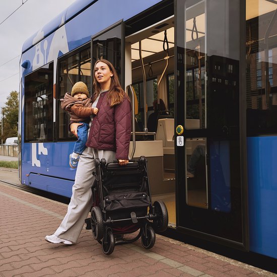 Kinderkraft GRANDE 2 Buggy - allround vering 5-puntsgordel veiligheidsbeugel compact inklapbaar - Bourgogne van Merkloos — afbeelding 3