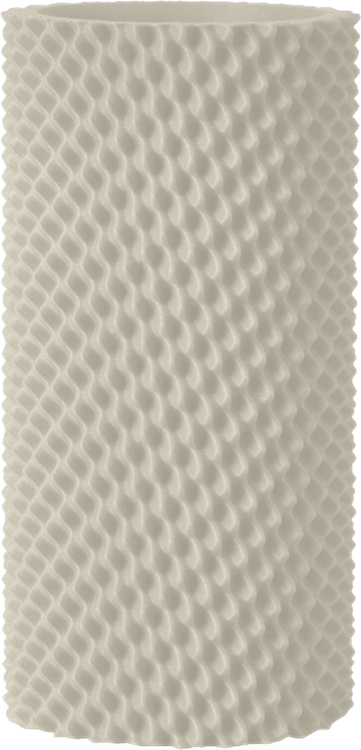 Layvo Ravon Vaas - Crème - 25 cm - droogbloemen vaas - japandi - gerecycled plastic