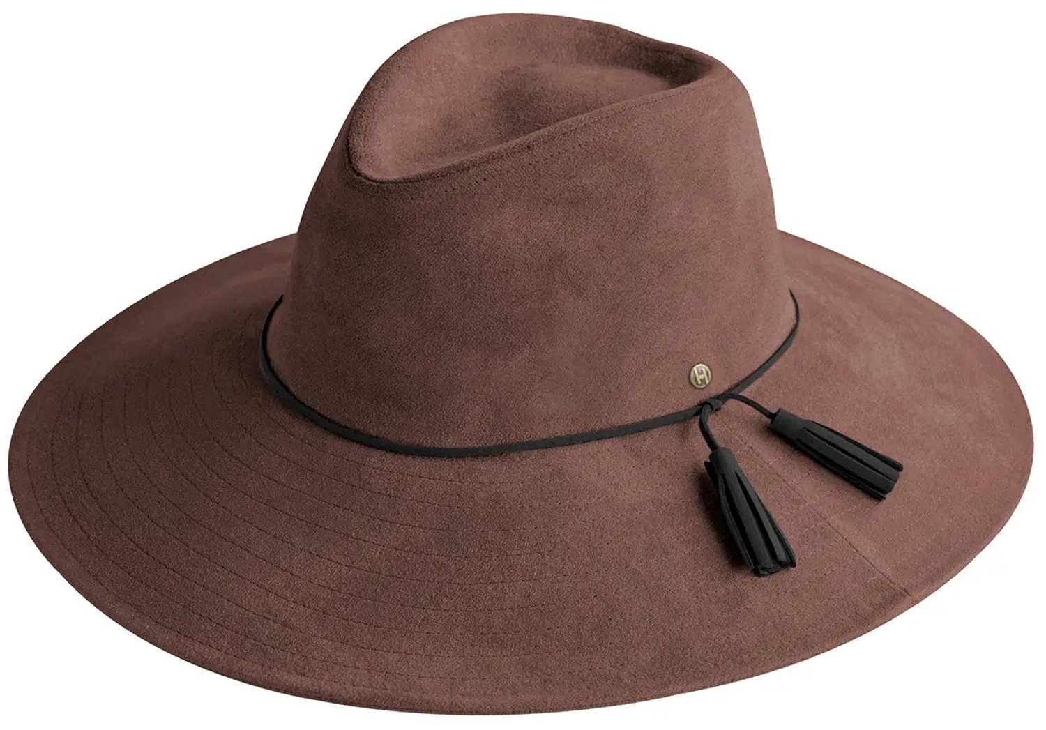 Celeste Fedora – Vilten Hoed Dames Boho - Maat: M-L: 58 cm - Chocolate