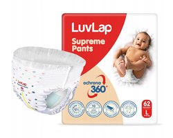 LuvLap Luiers Maat 5 (9-14kg) - 62 Stuks, 12 Uur Bescherming
