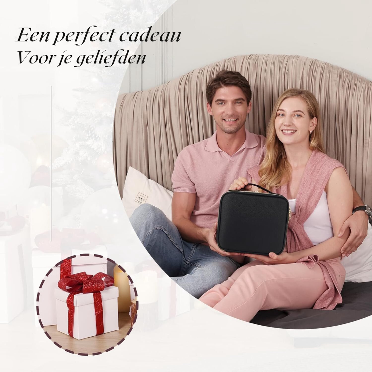 SAVI® Visagie Koffer - Cosmetica Koffer - Kapperskoffer - Zwart - 26cm x 23cm x 10cm ; 740 g