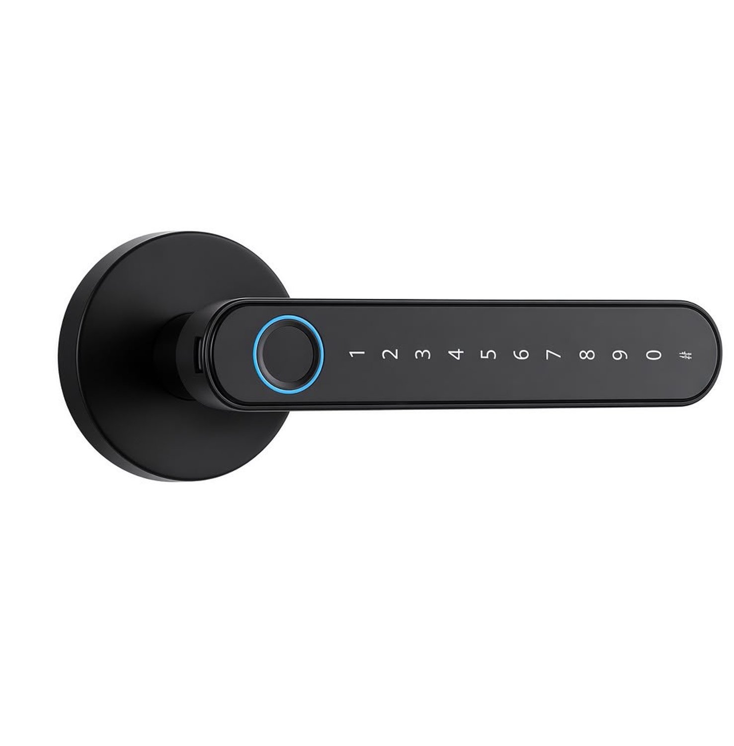 Atlasyx deurslot - Deurslot binnendeur - Slim deurslot - Deurbeveiliging - Veiligheidsslot - Vingerafdruk - Keyless-Smart - Zwart