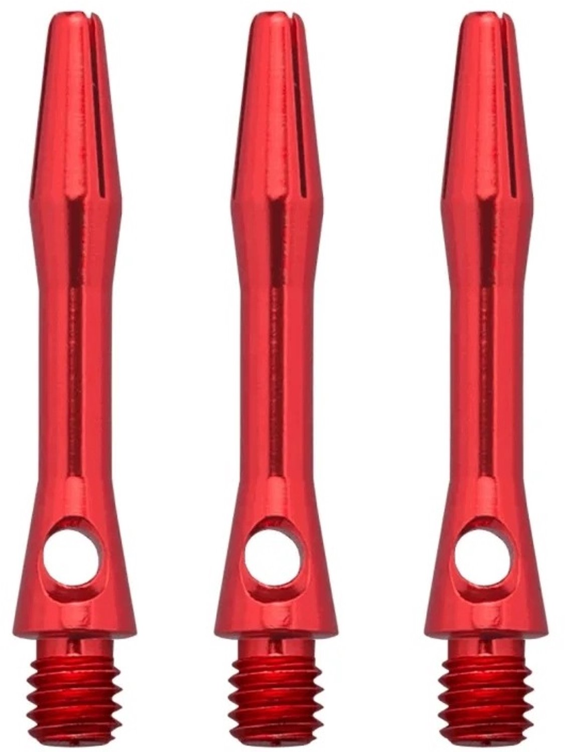 Merkloze Rode Aluminium Dartshafts Extra Kort - Set van 3