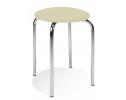 Stoel Chico Chrome Krem - Tapijt, Metaal - Nowy Styl