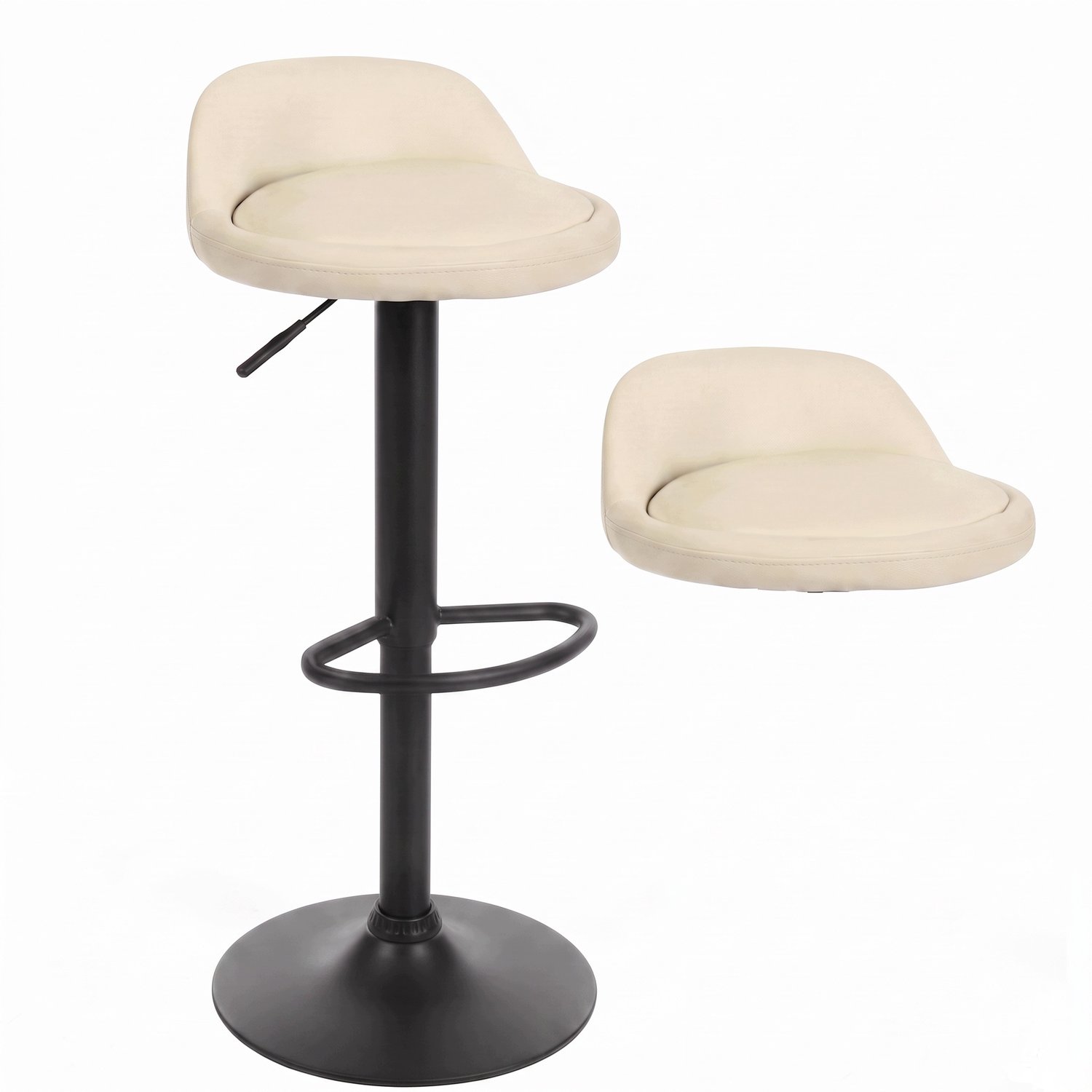 orio Draaibare Hoker in Beige & Zwart Mat - Verstelbaar & Comfortabel