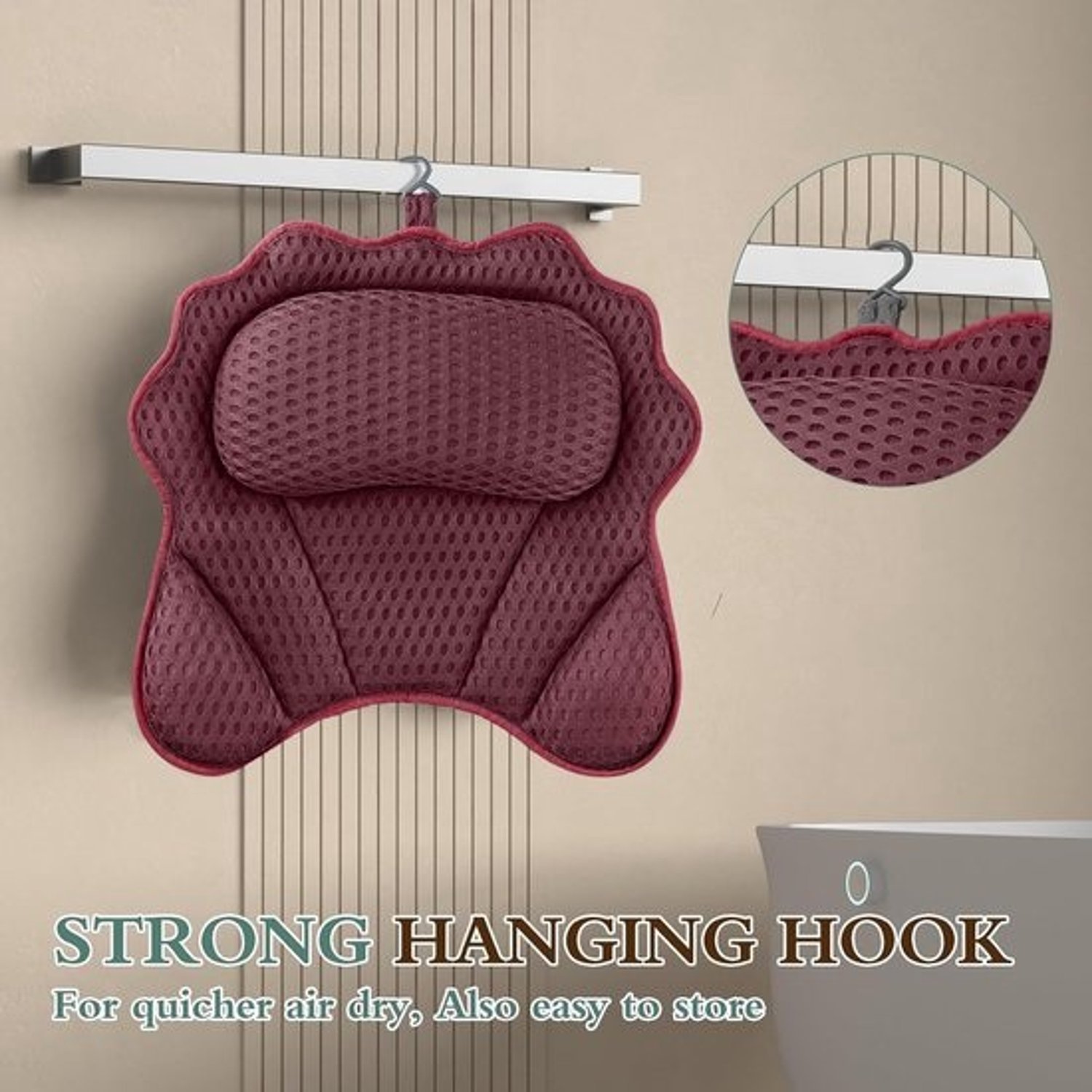 Ergonomisch badkussen - Ultiem comfort - 1 stuk - 4D Air Mesh-technologie
