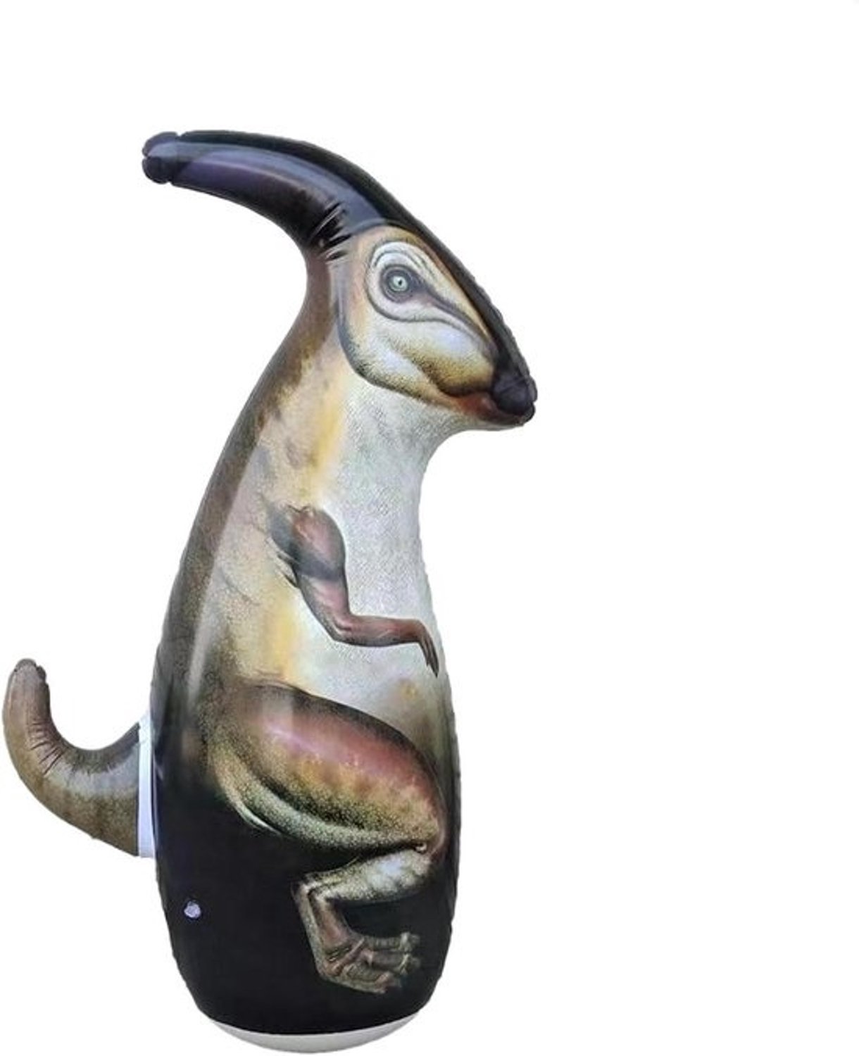 Dinosaurusbokszak - Opblaasbaar speelgoed - Voor actief spelen - Directe veerkracht - 95 cm - Groen