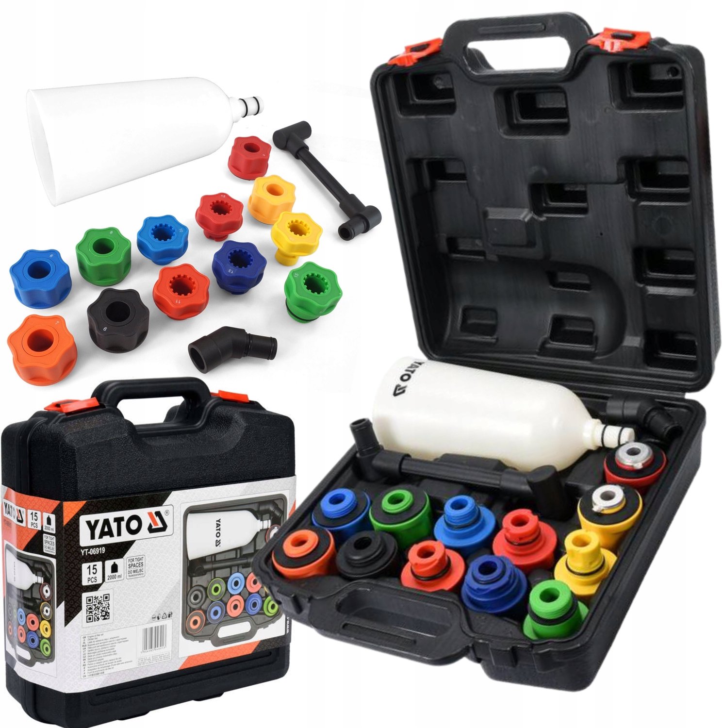 YATO Olievul Trechter Set met Adapters in Koffer