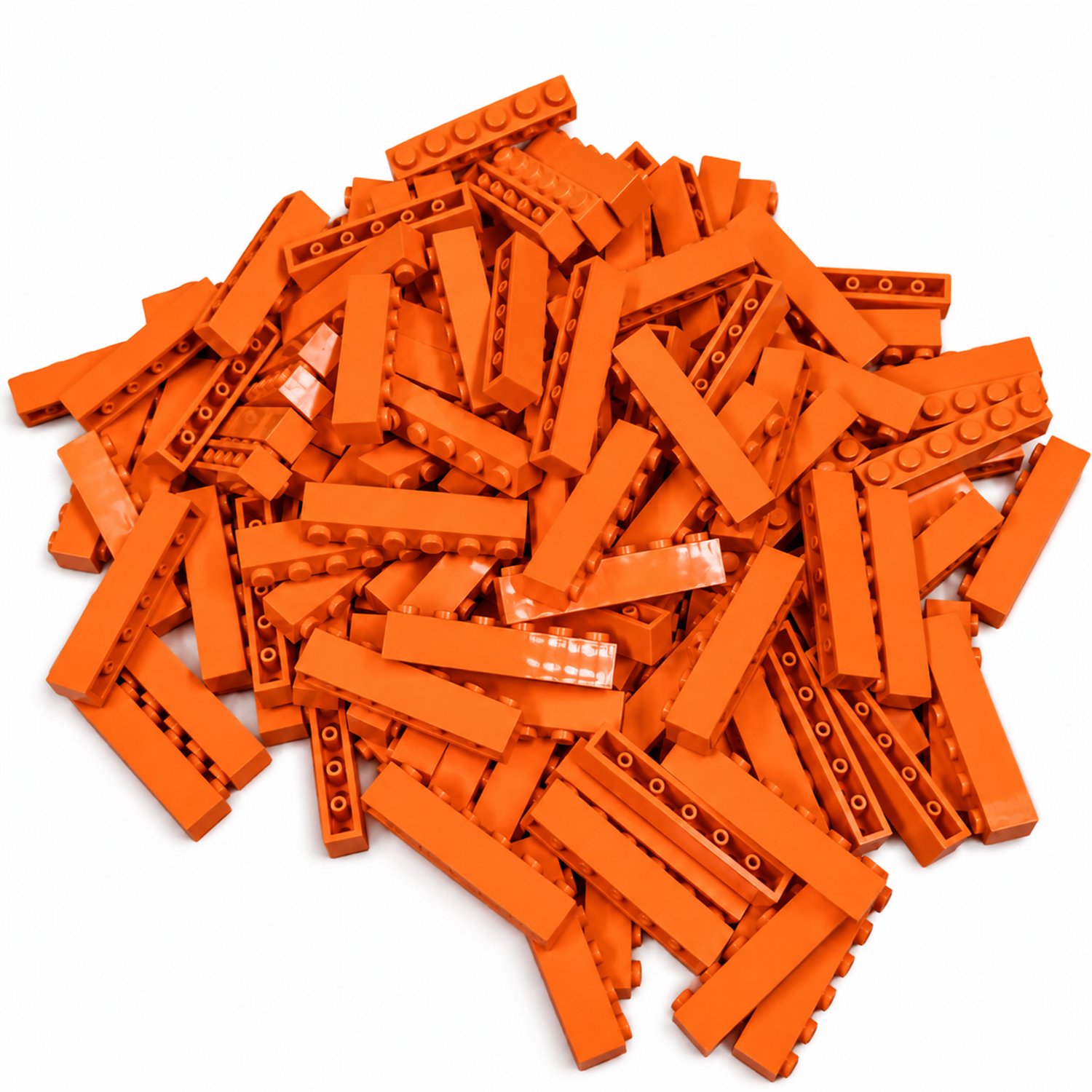 100 Bouwstenen 1x6 | Oranje | Compatibel met Lego Classic | Keuze uit vele kleuren | SmallBricks