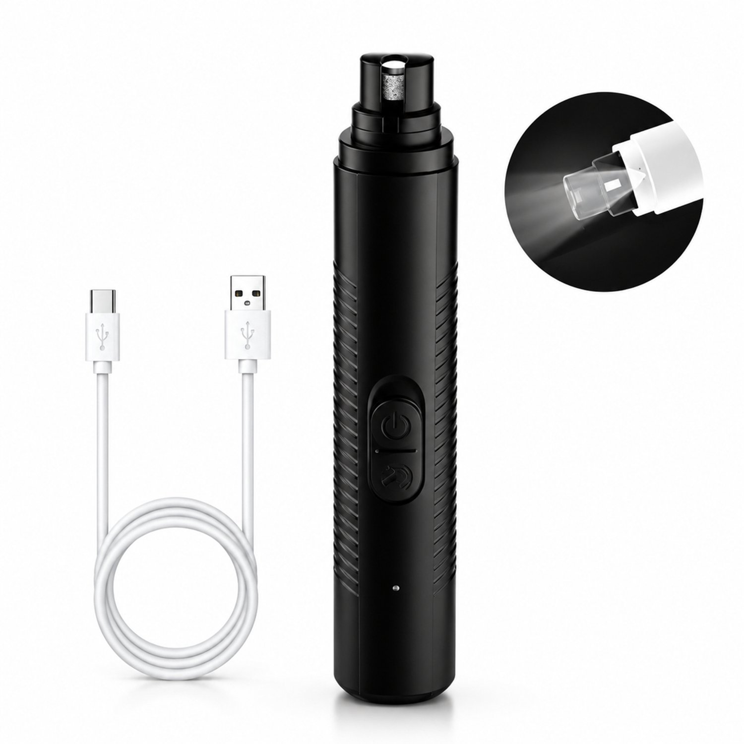 Elektrische nageltrimmer - 7500 RPM - Diamant-slijpschijf - USB-oplaadbaar - Zwart - Nagelslijper voor huisdieren