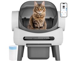 GTPLAYER - Zelfreinigende Kattenbak - 10L App Besturing met Display - Stil