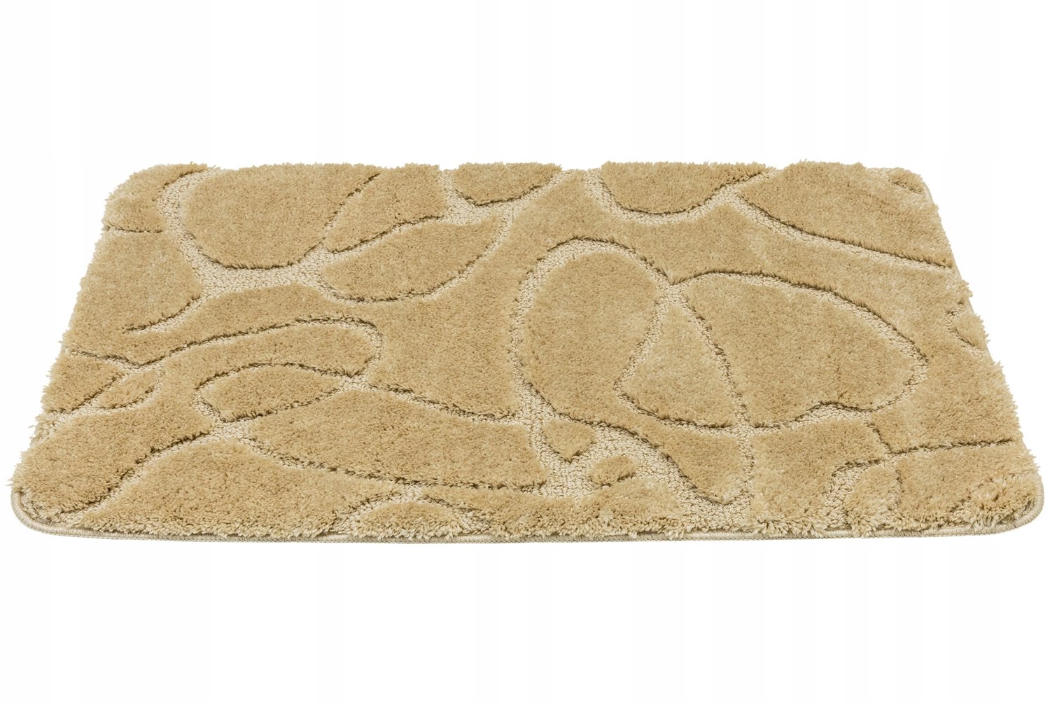 Zachte Antislip Badkamermat Beige Lijnen 50x80 cm