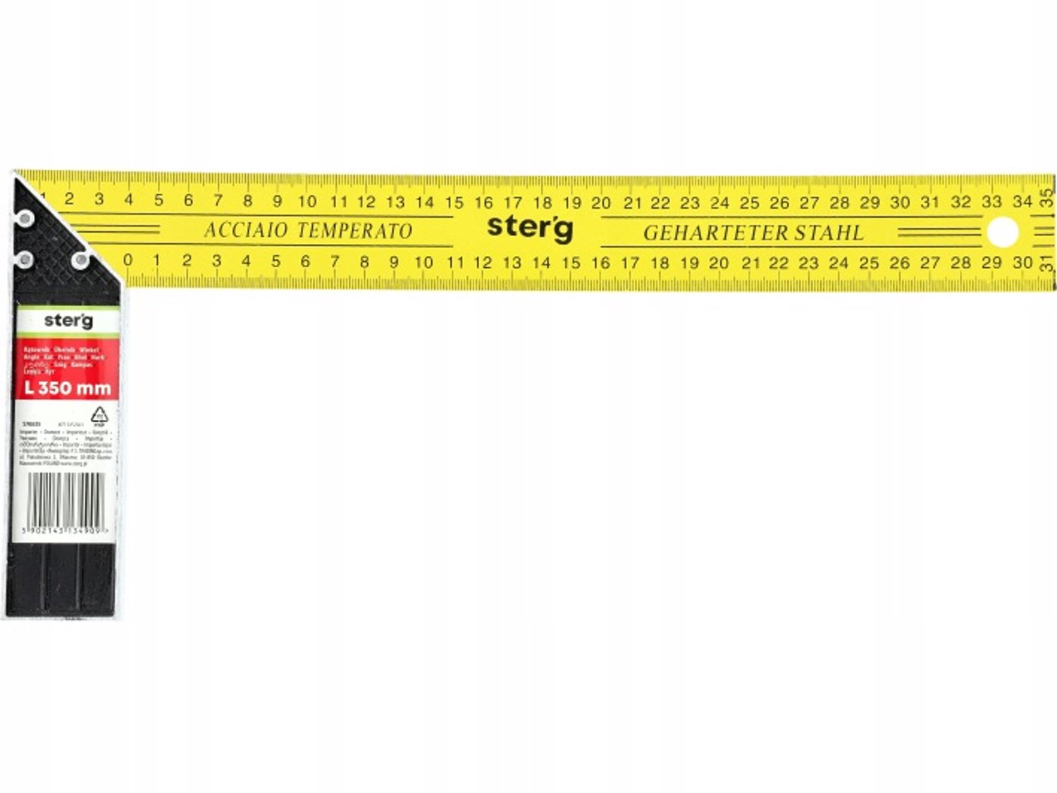 Universele Metaal Winkelhaak 350mm met Aluminium Voet - Precisie & Duurzaamheid
