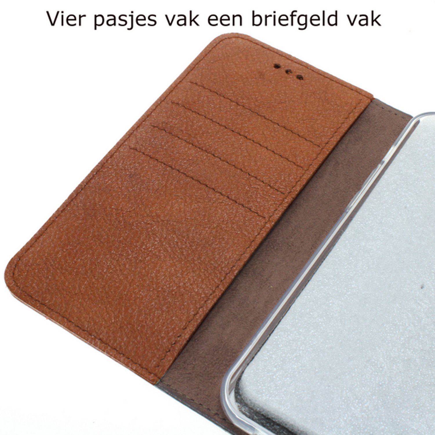 Galaxy A54 Cognacbruin robuuste glad kalfsleer hoesje Nr-19
