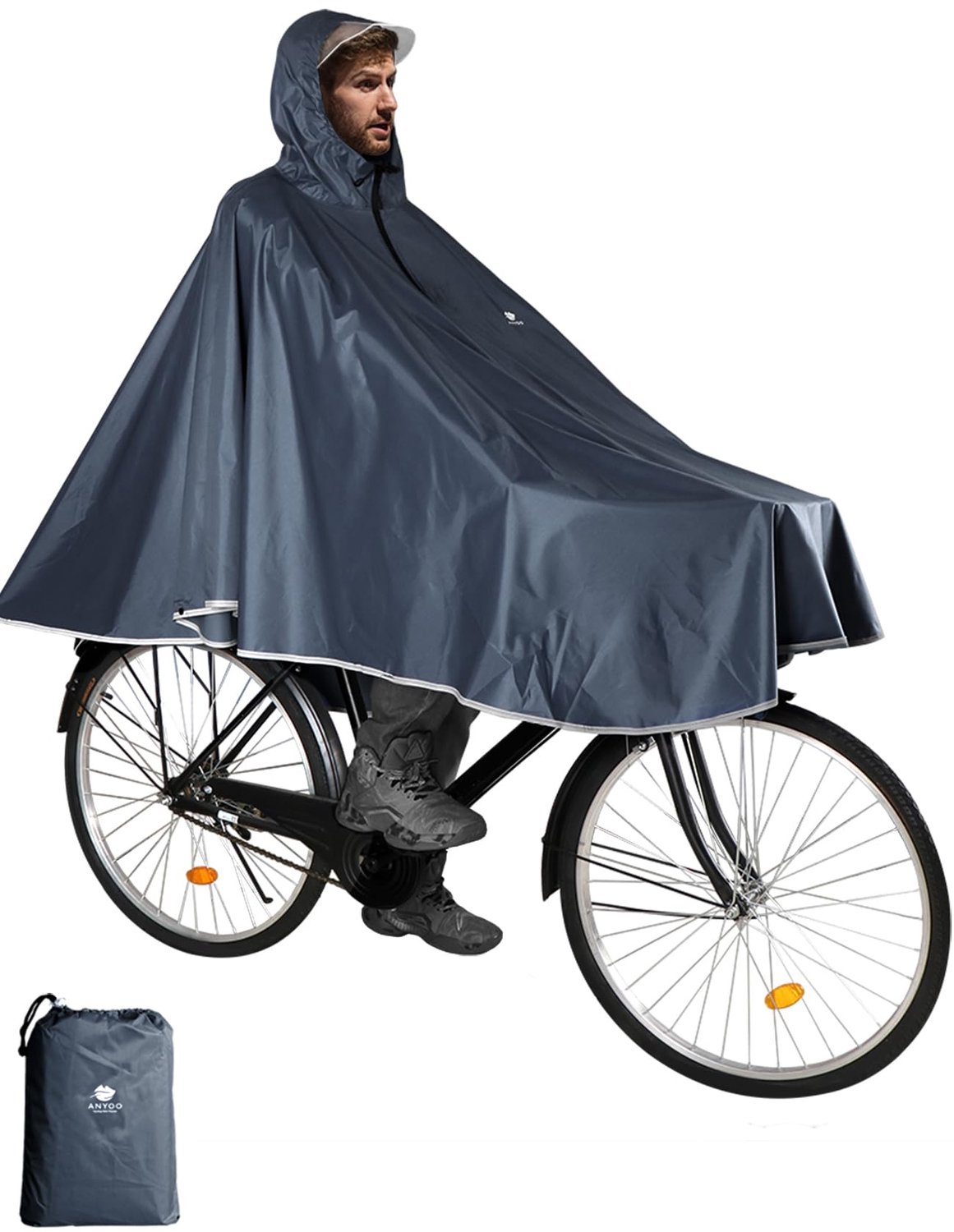 Famanu - Waterdichte fietscape - Bescherming tegen regen - Licht en compact - Diverse kleuren 1 stuk