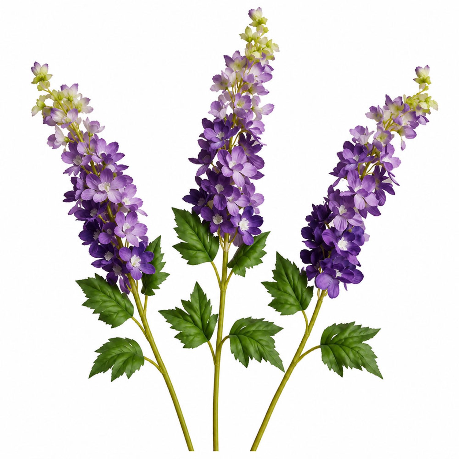 steelbloem - kunstbloemen ridderspoor 82 cm paars 3 takken