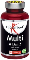 Pot Lucovitaal Multi A-Z, 180 tabletten, vegan, met Q10.