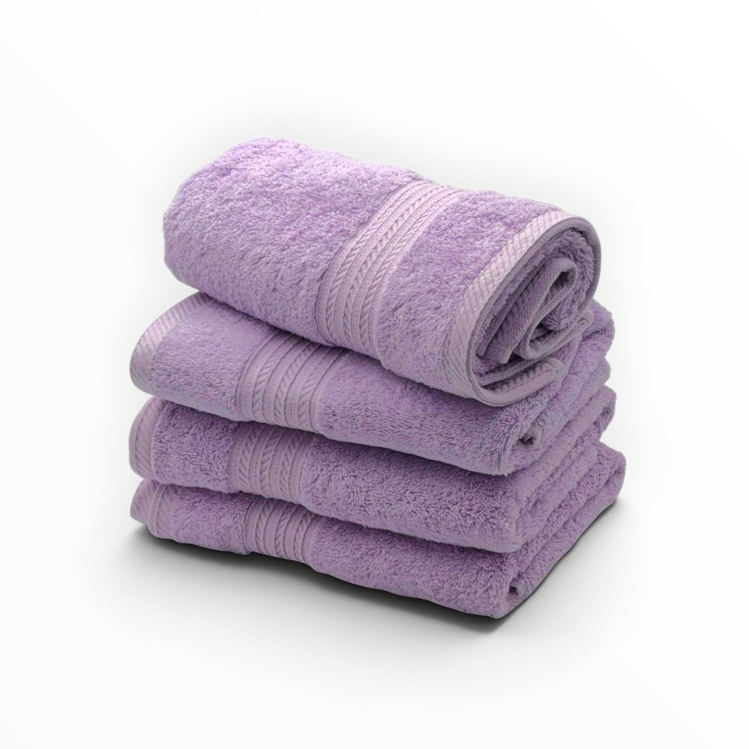 The Linen Room Handdoeken – 50 x 100 cm – Set van 4 – 100% Egyptisch Katoen – 600 gram /m2– Lila